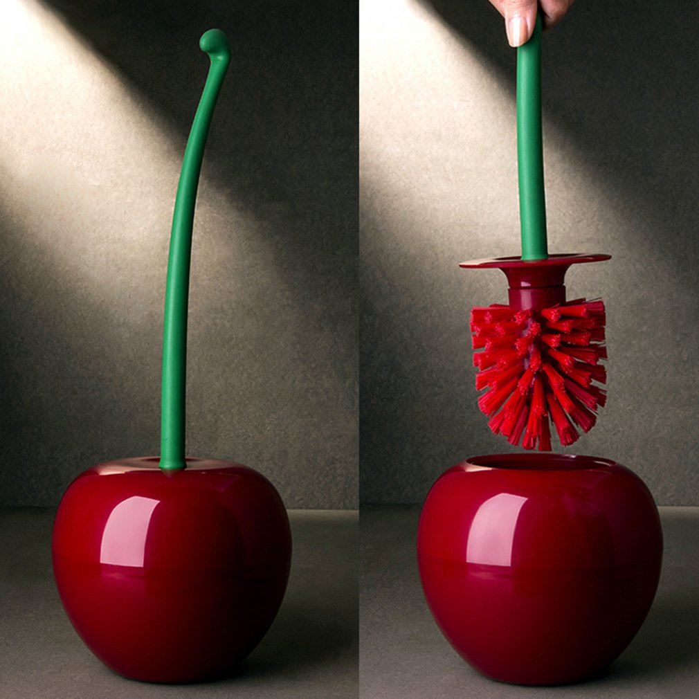 Cherry Shape Toilet Brush & Holder